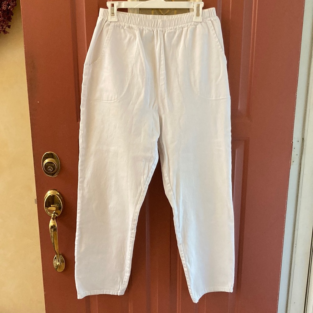 Denim & Co. white cotton pants